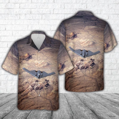 US Air Force Northrop Grumman B-21 Raider Hawaiian Shirt Gift for Men Dad Father