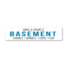 Custom Basement Entrance Metal Sign