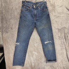 Vintage Levis 502 Jeans Mens Blue Selvedge LVC Made In Japan Zip Fly Fits 30x32