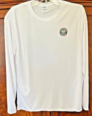 Wibledon White UPF50, Moisture-Wicking 3.8oz 100% Poly ''LS'' T's - Limited Run