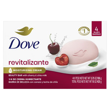 Dove Beauty Bar Women'S Bath Soap Revitalizante Cherry & Chia Milk, 3.17 Oz 4 Ba