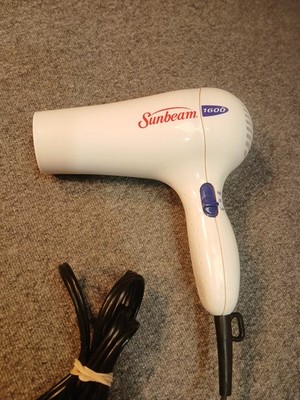 Sunbeam 1600 Hair Dryer Tested Works Great 
