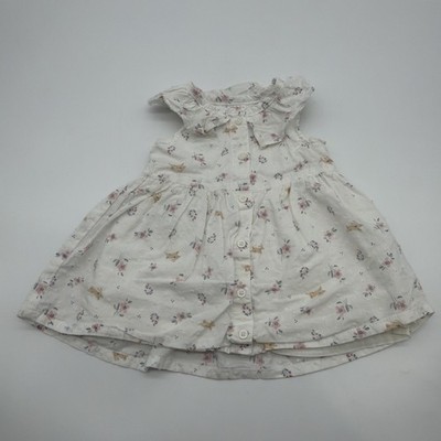 Carters Just One You Blouse Toddler Girls Size 3M White Floral Button.#47150