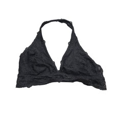 Pink Victoria's Secret Black Lace Halter Bralette Size M