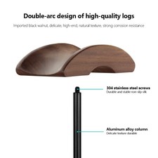 Headset Display Holder in Walnut Aluminium Alloy Headphone Rack