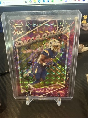 2021 Panini Mosaic Austin Ekeler #OV-11 Overdrive Purple Mosaic Prizm /49