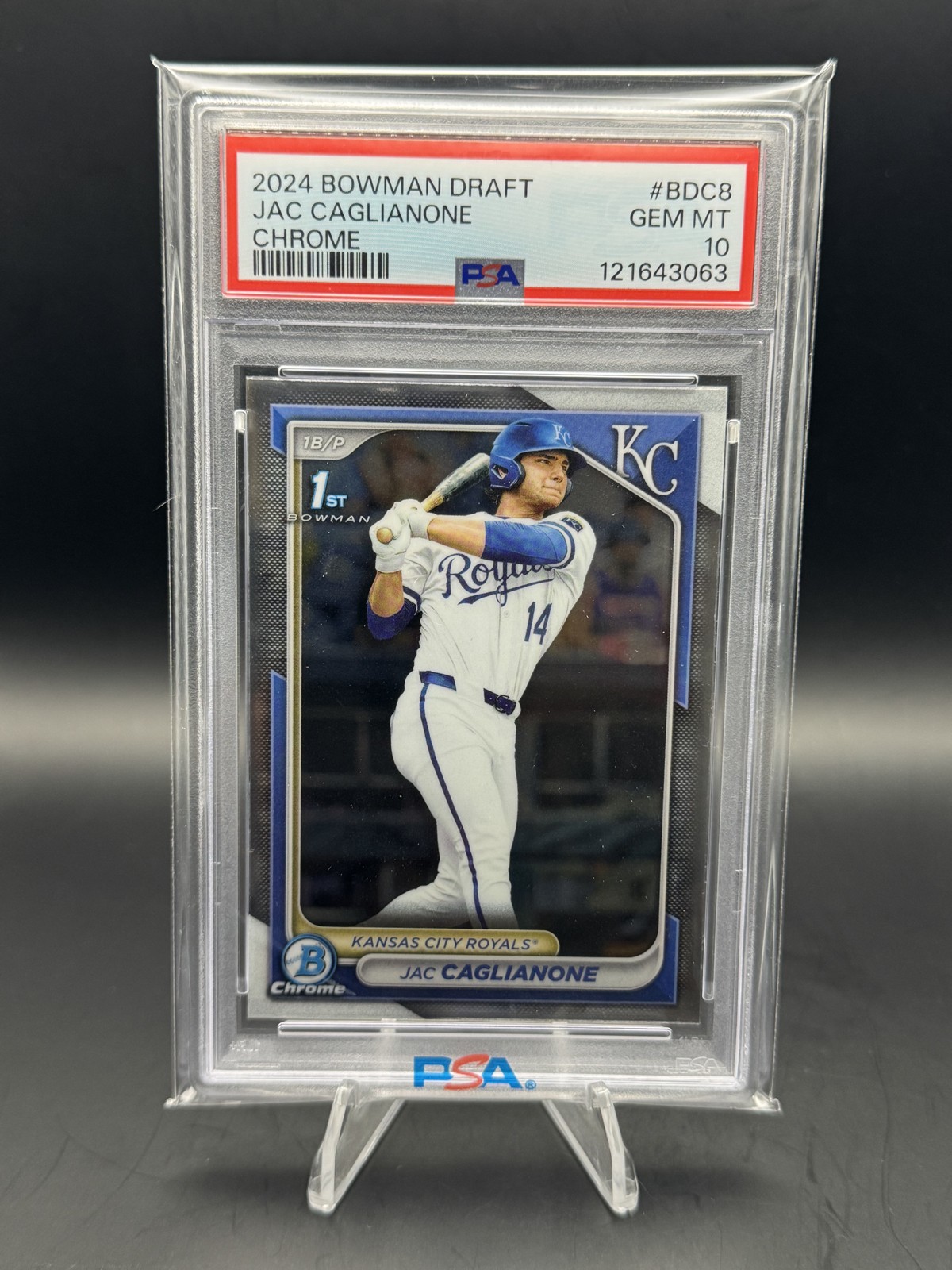 Jac Caglianone 2024 Bowman Draft - Chrome #BDC-8 (RC) PSA 10