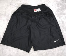 VTG 90s Nike Team L Swoosh USA Made Black Basketball Shorts Shimmer Dazzle