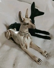 Egyptian Anubis Jackal God of Afterlife  God of Mummifi.. Seated Black & White