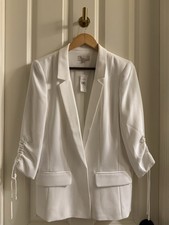 Ann Taylor LOFT White Blazer Size 6 New Tag 118 Now 49 Adjustable Armsleeve