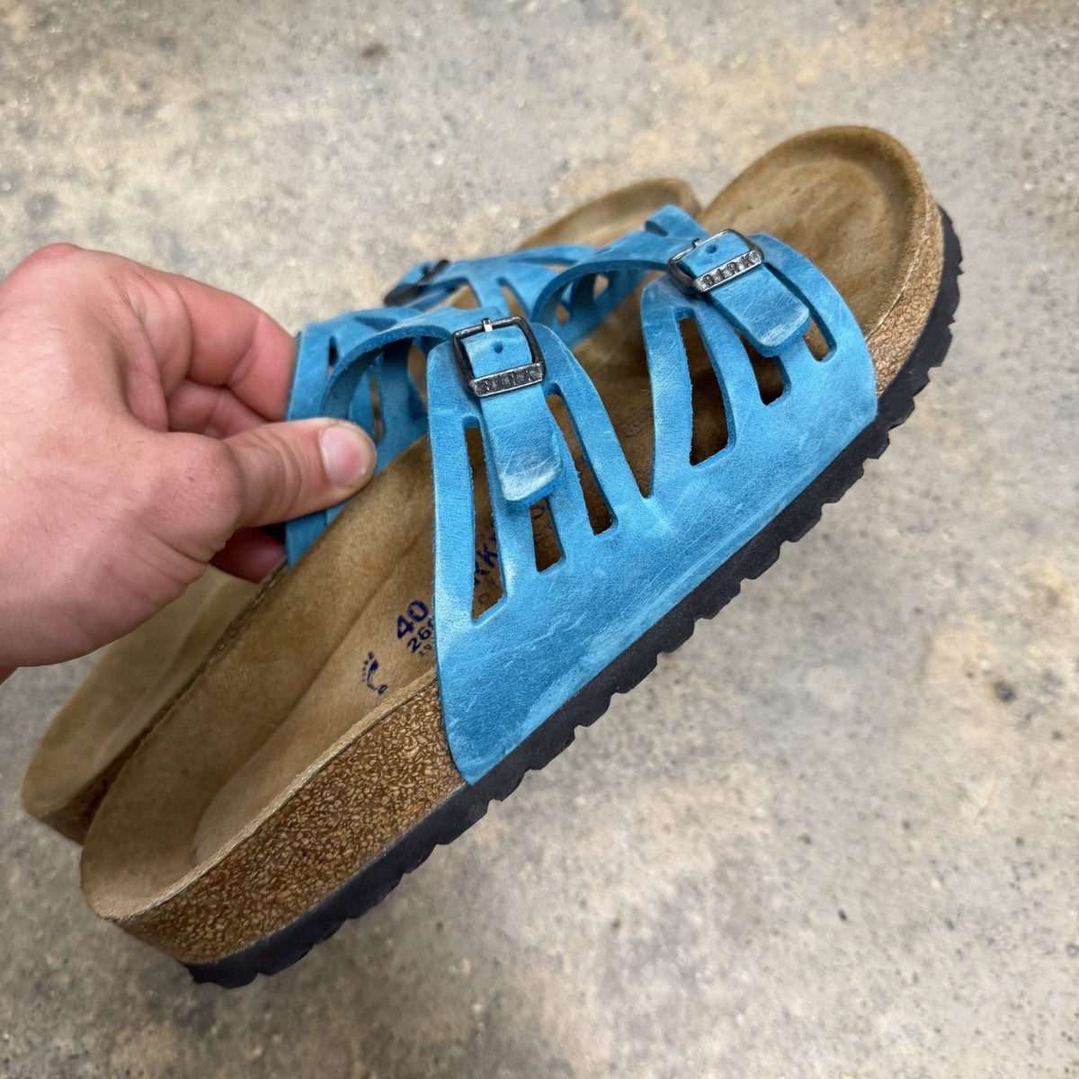 Birkenstock Granada Blue Turquoise Sandals Slides Womens EU  display picture 3