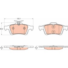 TRW GDB2033 Bremsbelagsatz für FORD C MAX I GRAND C MAX DXA CB7 DXA CEU Bremse