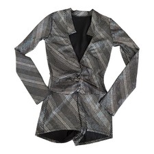 Kelle Company Dance Costume Black Iridescent Dots Dance Leotard Adult Small