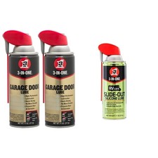 Professional Garage Door Lubricant Twin Pack + RV Slide Out Silicone Spray Lube