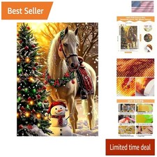 Horse Diamond Art Kits for Adults,Christmas 5D Diamond Painting Kits for Beginne