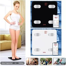 Bathroom Scales 400lb Digital Body Weight Weighing Scale LCD Electronic Clear