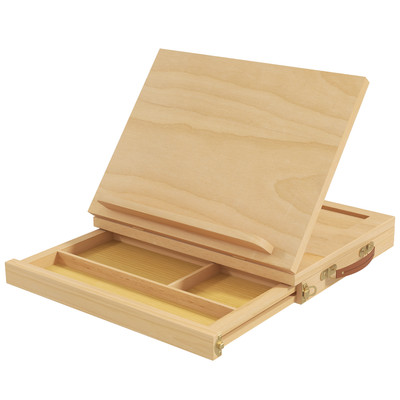Vinsetto Holz Tisch Staffelei Box mit Aufbewahrung Tragbar Klappbar Künstler Staffelei