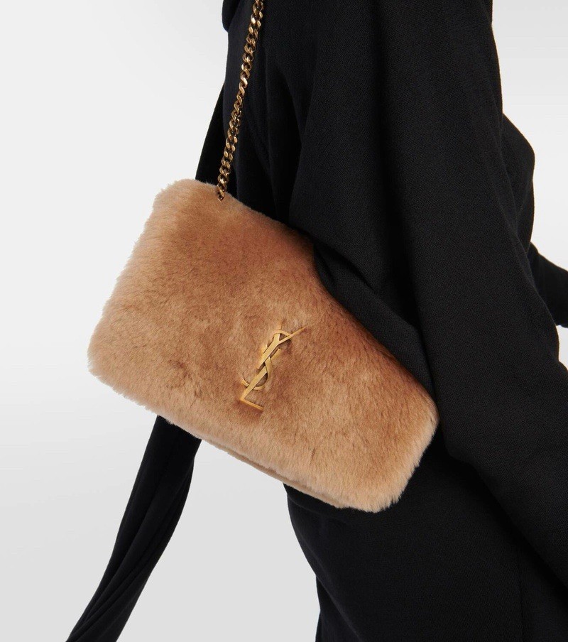 Borsa a tracolla YSL Saint Laurent Kate Shearling