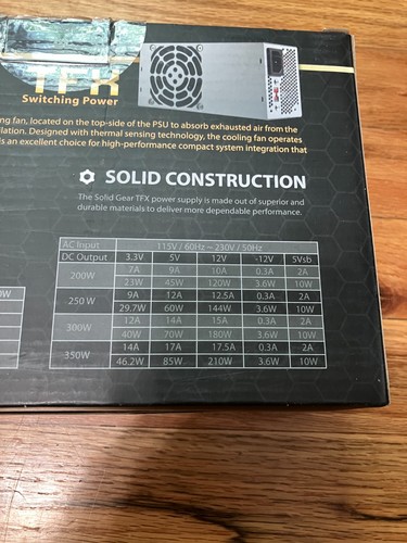350W Solid Gear SDGR-TFX350 Power Supply - Picture 14 of 14