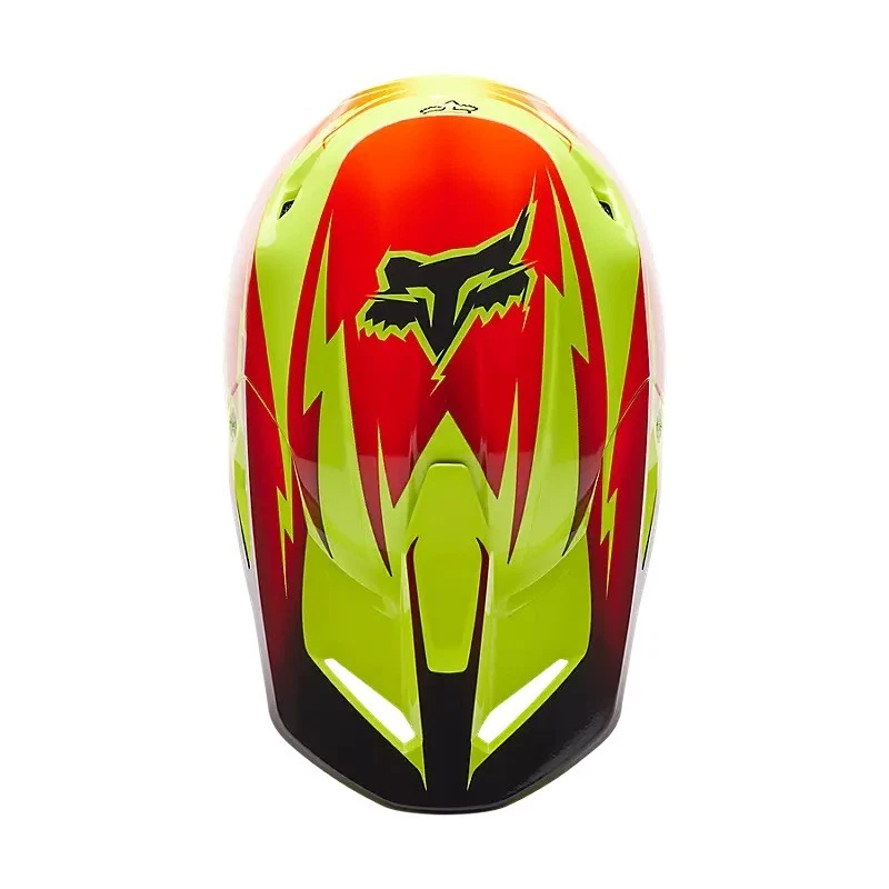 Fox Racing V1 STATK Helmet (Red/Yellow) 30440-080 - Image 4 of 4