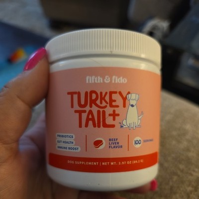 Fifth & Fido Turkey Tail Pet Supplement Immune Boost Probiotics Dog Cat