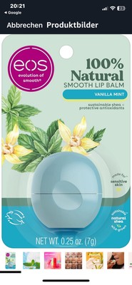 E.O.S Lippen Balsam , Vanilla Mint , 100 % Natural ( Spitzenprodukte )