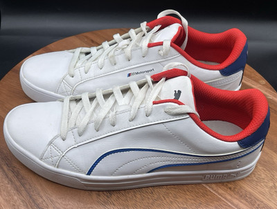 MENS PUMA BMW MMS SMASH VULC V3 LO M WHITE DRIVING RACING KART CAT SNEAKER SHOES