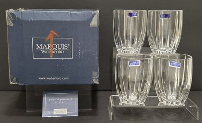 Marquis By Waterford Omega Double Old Fashioned Glasses Set Of 4 In Box Germany