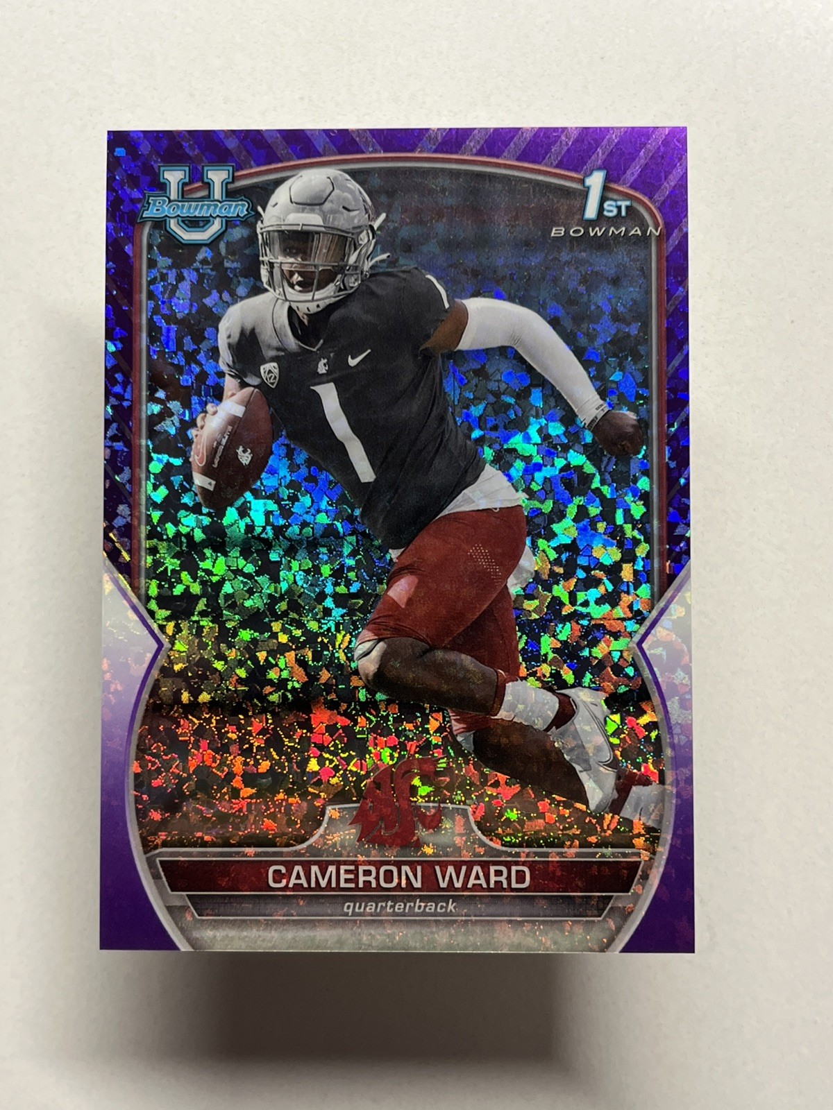 2022 Bowman Chrome U CAMERON WARD #34 1st Bowman Purple Shimmer Refractor