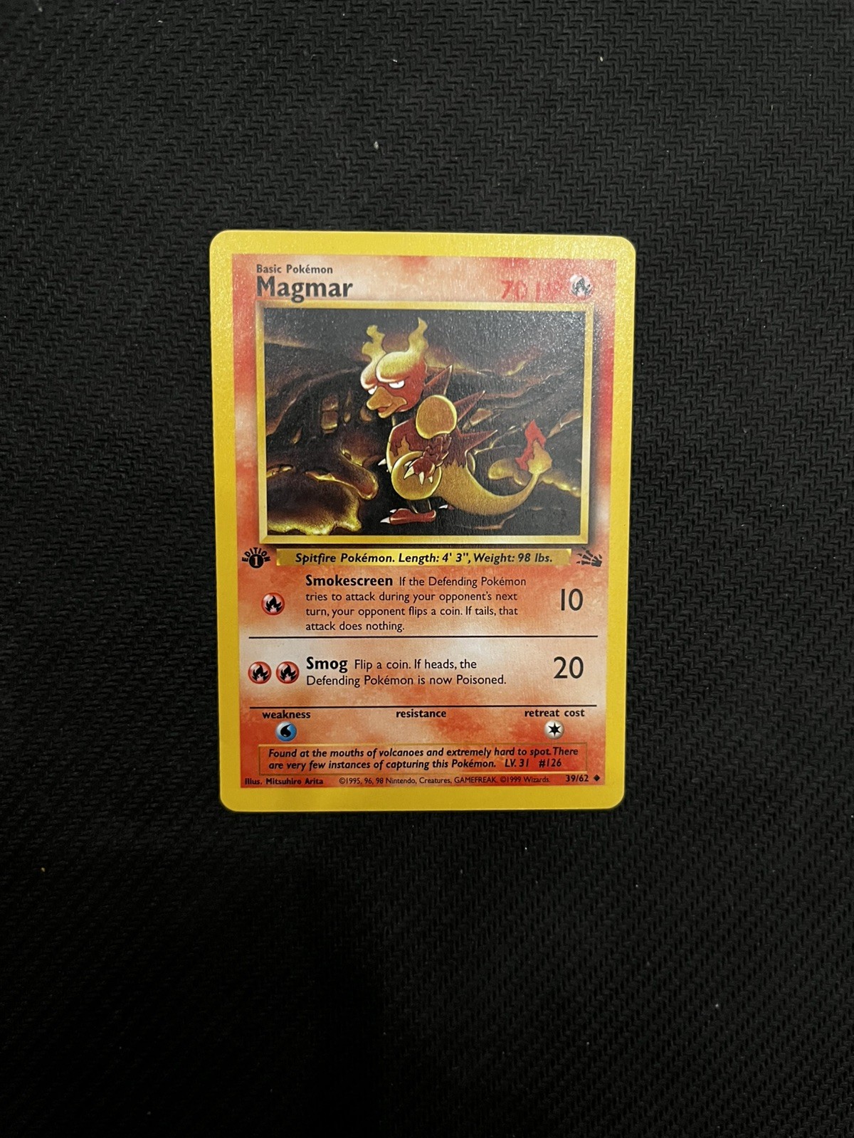 Magmar 36/102 Base Set 1st Edition Pokemon