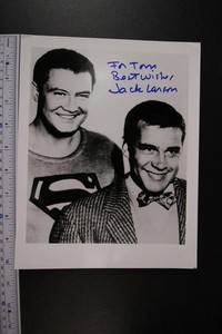 JACK LARSON (1928-2015) (ADVENTURES OF SUPERMAN) AUTOGRAPH PHOTO~