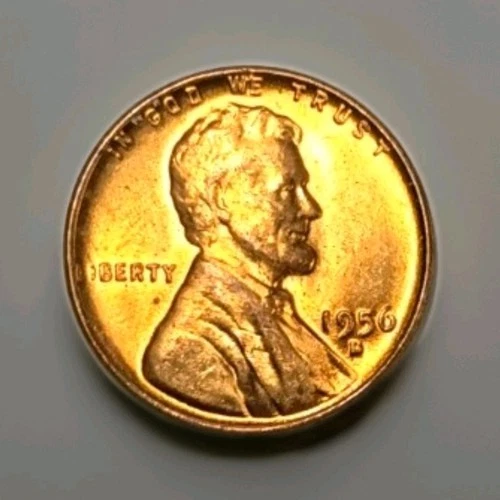 1956-D Denver Mint Lincoln Wheat Small Cent Red Bronze Uncirculated Coin DDO