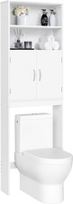Over The Toilet Storage Taller Bathroom Organizer Space-Saving Storage Cabinet