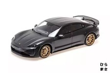 Miniature Car 1/18 Porsche Taycan Turbo GT 2024 Gray Minichamps Diecast