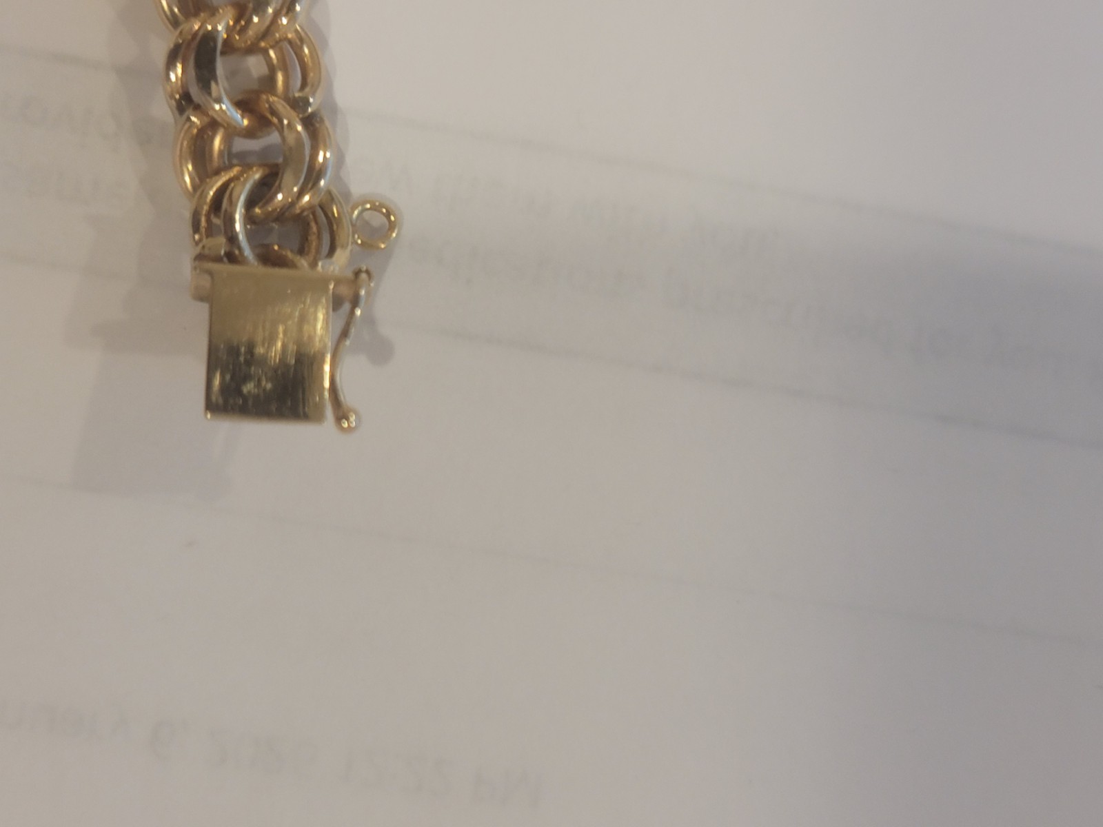 14kt Yellow Solid Gold Double Cable Link Bracelet… - image 6