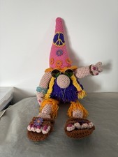 Hand Crochet Hippy Girl Gonk New