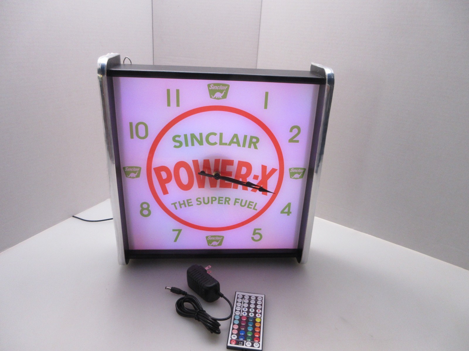Sinclair Power-X LED light up Advertising wall clock Brand New