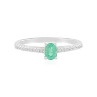 Russischer Smaragd Silberring 0,318Ct Edelstein- Echtschmuck