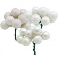 Mini Weihnachtskugeln Weiß Marmoriert Sortiert Spiegelbeeren Deko Ø25Mm 140St