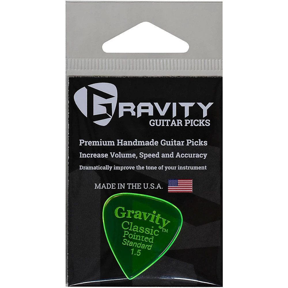 GRAVITY PICKS Классические заостренные стандартные флуоресцентные зеленые медиаторы 15 мм 2190₽