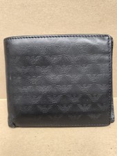 Emporio Armani Bifold Wallet All Over Embossed Eagle