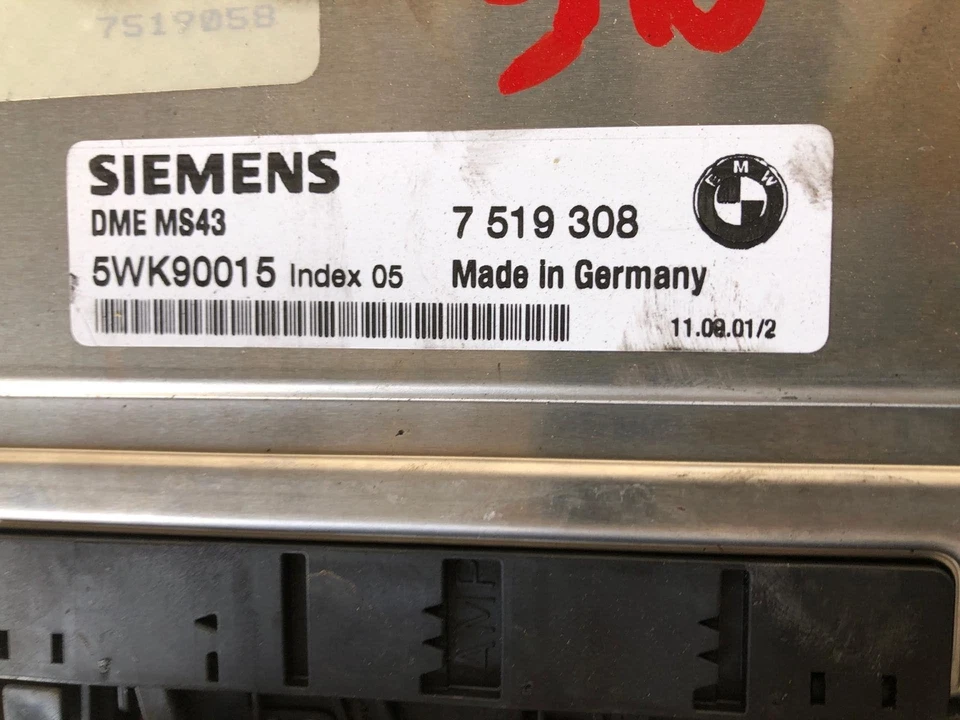 2001 - 2002 BMW Z3 ECM Engine Control Module Chassis Brain Box 7519308 OEM - Image 4 of 4