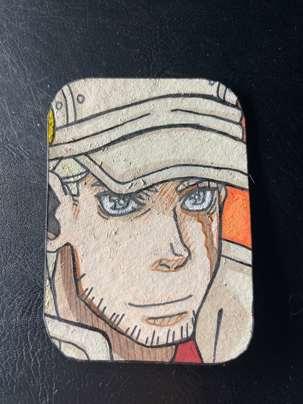 Gris GachiaKuta Aceo Art Trading Card Acrylic paints