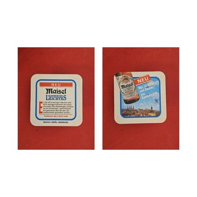 Maisel-Bräu Bamberg red stripe brewery beer mat Beermat