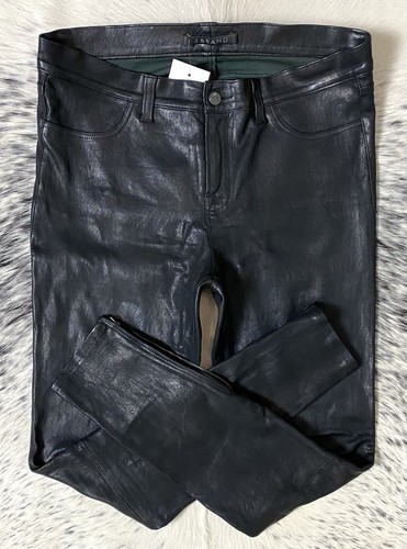 $1050 J BRAND L8001 "SUPER SKINNY" LEATHER LEGGING, SZ 32 NOIR NOTHING SEXIER!! - Picture 1 of 9