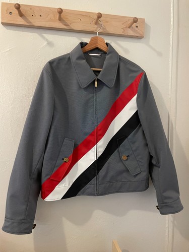 Thom Browne Diagonal Stripe Woven Zip-Up Jacket – Size 3 (Large)