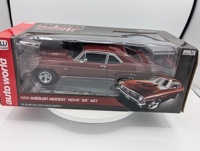1/18 Auto World 1969 Chevrolet Baldwin Motion Nova SS 427 Red NIB