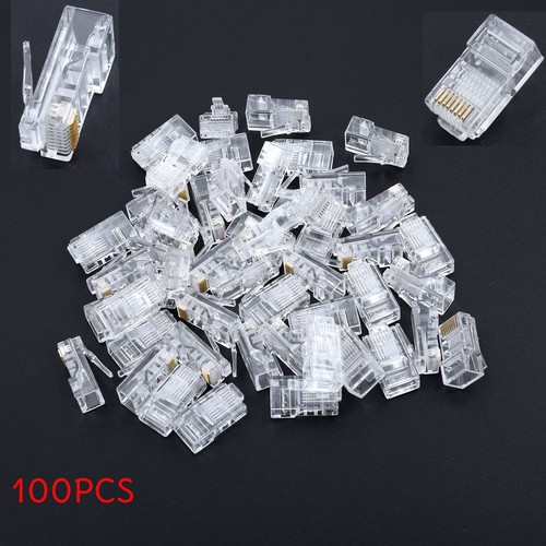 Netzwerk Connector Netzwerkkabel CAT 5E Cat5 Stecker Durchgangsloch Gadget - Photo 4/12