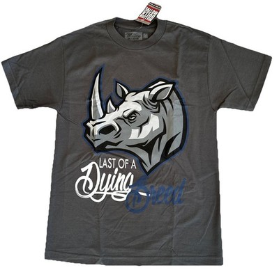 NWT M Million Dolla Motive Last Of A Dying Breed Gray Rhino Head Graphic T-Shirt