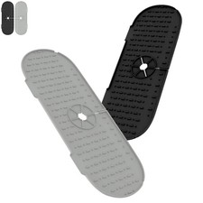 ECAAZ Silicone Faucet Mat for Kitchen Sink - 2 Pack Sink Splash Guard Behind Fau